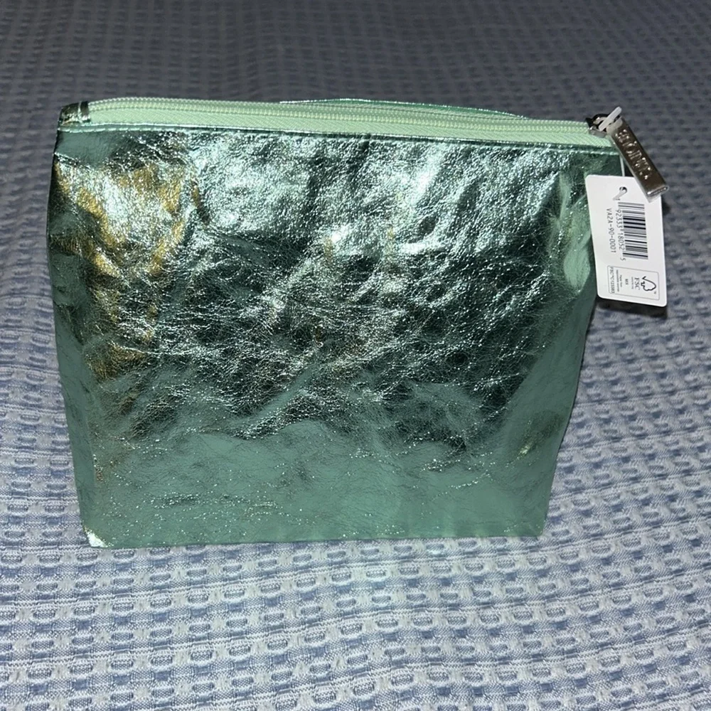 Clinique Metallic Green Cosmetic Bag